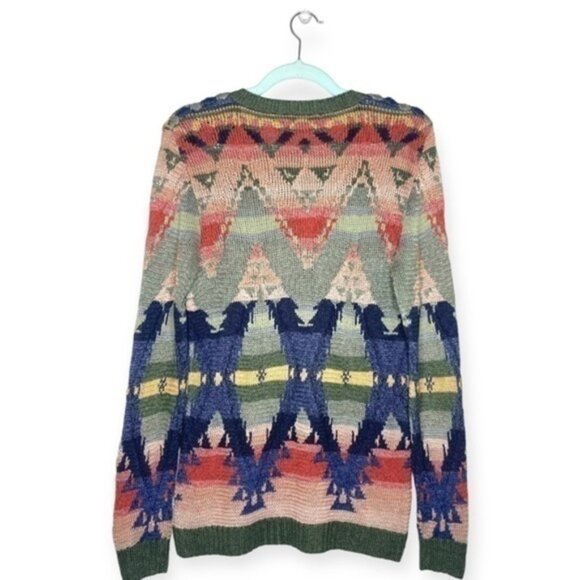 Vintage Polo by Ralph Lauren handknit western serape sweater silk linen alpaca - Picture 2 of 9